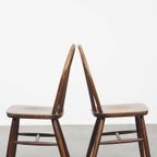 Set Van 2 Vintage Houten Spijlen Windsor Stoelen Uit De Jaren ’70 In Engelse Stijl thumbnail 9