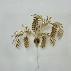 Large Italian Floral Gilded Gold Wall Lamp , 1970’S thumbnail 16