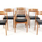 Set 5 + 1 Deense Vintage Eetkamerstoelen Stoelen thumbnail 5