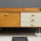 Low Sideboard 1960S White Drawers 1 Door thumbnail 5