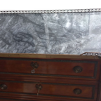 Louis Xvi 6 Laden Commode Met Grijs Marmeren Tablet thumbnail 10