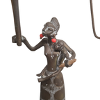Vintage Brons Evenwicht Beeldje Uit Benin thumbnail 6