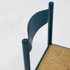 Set Of 2 Vico Magistretti Style Stained Wood And Rush Dining Chairs 1960S thumbnail 10