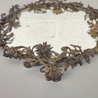 Vintage Messing Spiegel Met Bloemen thumbnail 8