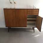 Vintage Teak Sideboard Dressoir, Highboard Uit Zweden thumbnail 4
