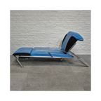 Blauw Lederen Lounge Stoel Futuro 3 Door Massimo Iosa Ghini Voor Moroso - Italië Jaren 80 thumbnail 21