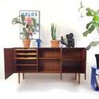 Vintage Deens Dressoir Palissander Gepolitoerd Groot thumbnail 4