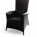 2 X Armchair By Wittmann /design Paolo Piva / Model Alta Highback / Black Leather thumbnail 7