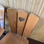 4X Vintage Brutalist Franse Stoelen thumbnail 12