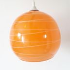 Vintage Hanglamp Oranje Bollamp Oranje Hanglamp Jaren 70 thumbnail 2