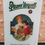 Bierreclame Pilsner Urquell Op Een Facet Geslepen Glasplaat. thumbnail 2