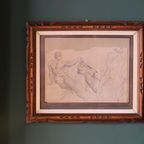 Academische Tekening Van Een Naakte Man – A.H., 1819 thumbnail 8