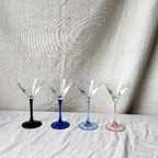 8X Martini Coupe / Champagne Glas, Licht Blauw, Luminarc thumbnail 5