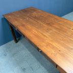 Grote Grenenhouten Kloostertafel Met Lades thumbnail 20