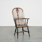 Elegante, Prachtige, Antieke Engelse Highback Windsor Eetkamerstoel thumbnail 2