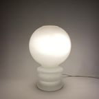 Vintage Tafellamp Van WIT Muranoglas 1970 thumbnail 9