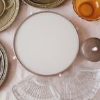 Vintage Draaiplateau Snackschaal Glas Chroom thumbnail 2