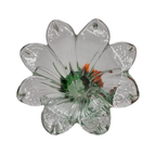 Vintage Glazen Vaas Met Bloemen thumbnail 7