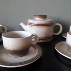 Mid Century Vintage Gerzit West Germany Koffie Of Thee Servies. 15 Delig. thumbnail 4