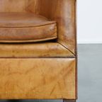 Unieke, Tijdloze Vintage Schapenleren Art Deco Design Fauteuil Van Bart Van Bekhoven thumbnail 2