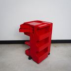 Bieffeplast "Boby" Red Rolling Trolley, Joe Colombo - 1970S thumbnail 3