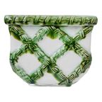 Carstens Tönnieshof Groen Wit Geruite Bloempot 1960’s West-germany thumbnail 2