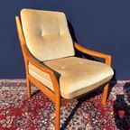 Vintage Design Fauteuil, Kersenhout, Mohair, Wilhelm Knoll thumbnail 7