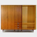 Grote 5-deurs Vintage Design Kledingkast In Teak, Jaren 60 thumbnail 4