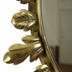 Vintage Metalen Zonnespiegel Convex Goud Deknudt Jaren 70 thumbnail 10