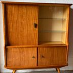 Retro Vintage Mid-century Dressoir,high-board,barkast,vitrine thumbnail 11