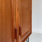 Hoge Vintage Teak Houten 2 Deurd Kast Van Rt Möbel thumbnail 9