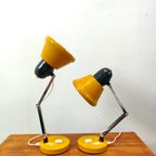 Mid Century Yellow Desk/Wall/Bedstand Lamp, Set Of 2 thumbnail 3