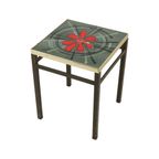 Vintage Vierkante Keramische Plantentafel Tegeltafel Sixties thumbnail 9