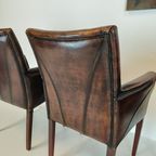 Prachtige Eetkamerstoelen Van Schapenleer (Set Van 4 Stoelen) thumbnail 9