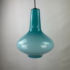 Light Blue Glass Pendant Light By Massimo Vignelli For Venini 1950 thumbnail 8
