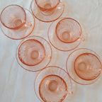 Vintage Rosaline Kop En Schotel France Roze Persglas thumbnail 11