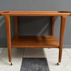 Teak Serving Trolley By Niels Otto Moller Denmark 1960S Old Store Stock thumbnail 13