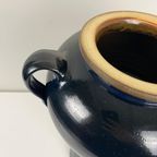 Hoge Bloempot / Vaas Keramiek, Blauw Glazuur Schulze Crinitz thumbnail 8