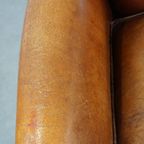 Karaktervolle En Comfortabele Cognac-kleurige Vintage Schapenleren Armchair thumbnail 14