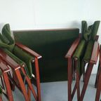 Unieke En Zeldzame Jaren 50 Green Brothers 'foldable' Regisseursstoelen Bridge Tafelset thumbnail 18