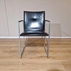 4x Arco Frame - Eetkamerstoelen - Zwart - Leder - Design thumbnail 4