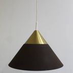 Vintage Metalen Hanglamp - Honsel Leuchten, Jaren, '70 Bruin, Goud thumbnail 2