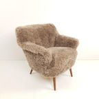 Vintage Bankstel Bruin Teddy | Bankje En Fauteuil Cocktail thumbnail 2