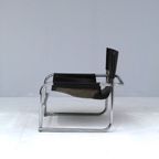 Set Of T1 Black Leather Sling Chairs By Rodney, 1976. thumbnail 9