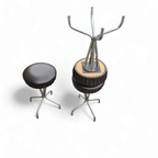 3 X Stool / Black Top / Chrome Frame / 1970s thumbnail 2
