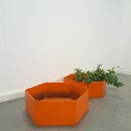 Oranje Kunststof Bloembak Plantenbak thumbnail 8