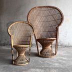 Vintage Emmanuelle Armchairs In Natural Rotan thumbnail 2