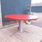 Rode Ronde Xl Eettafel 130 Cm Vintage Space Age Design Tafel thumbnail 5