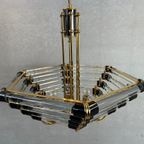 Vintage Bakalowits & Sohne Black/gold Hexagon Chandelier thumbnail 6