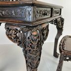 Antiek Chinees Padouk Houten Bureau thumbnail 3